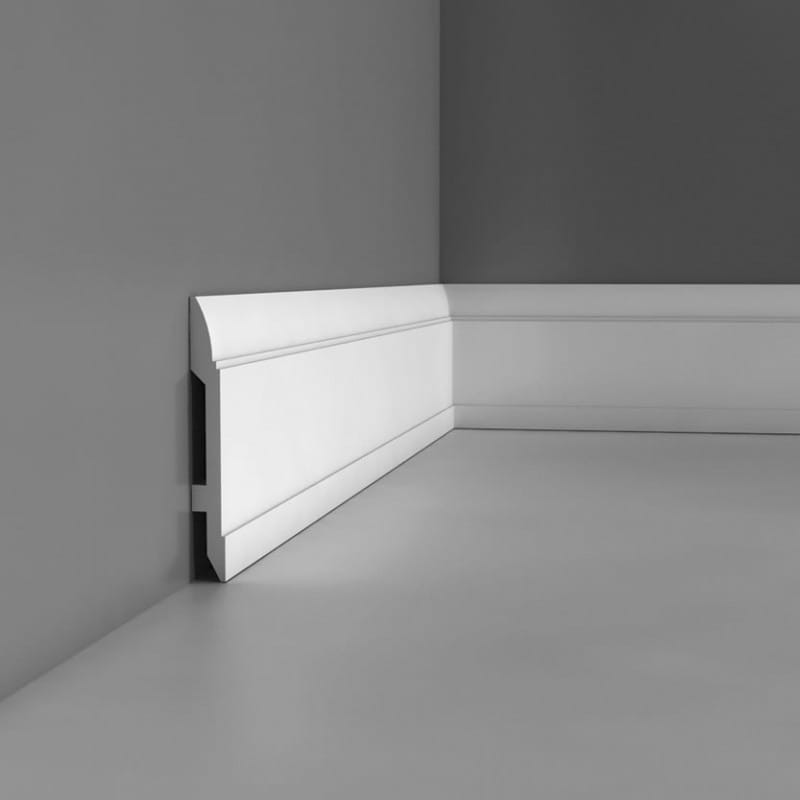 Plinthe Orac Decor SX182F AXXENT CASCADE Plinthe Moulure Flexible Moulure Decorative Design Intemporel Classique Blanc 2 M