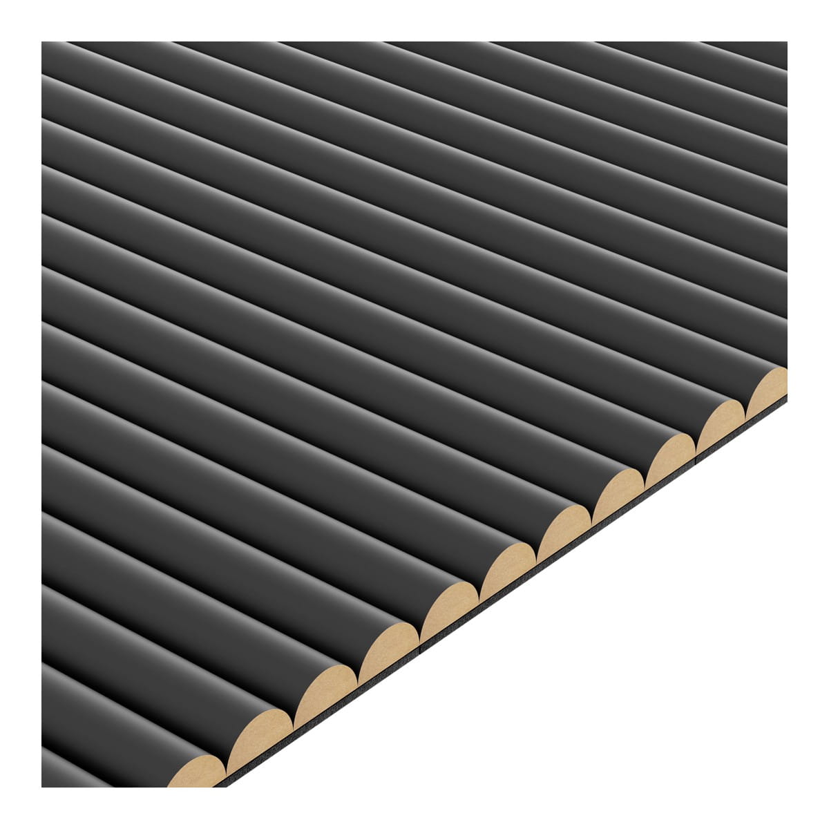 Panel ryflowany MDF - Czarny Mat 14,5x275 cm SOL-TECHDESIGN.PL ...