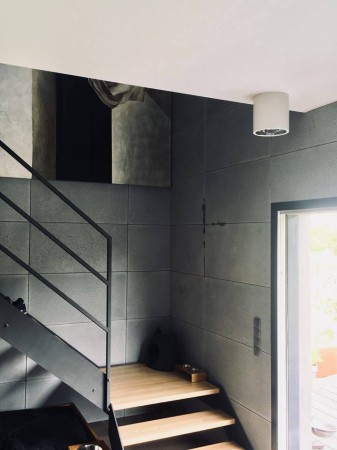 100x50x1 cm | Ciemny popiel | Płyta betonowa ultralekka beton architektoniczny