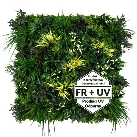 Panel ze sztucznych roślin FR + UV GD175