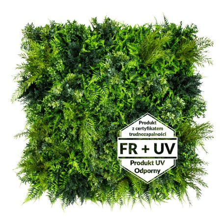 Panel ze sztucznych roślin FR + UV GD171 Trudnozapalny