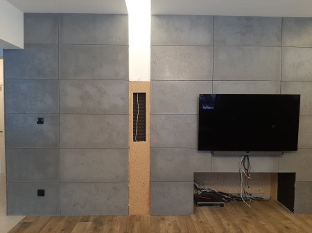 100x50x1 cm | Ciemny popiel | Płyta betonowa ultralekka beton architektoniczny