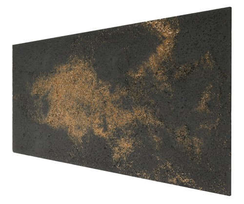 Płyta beton architektoniczny ultra lekka antracyt z kruszywem gold, struktura porowata