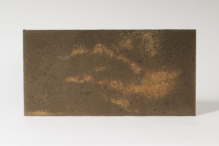 Płyta betonowa ultra lekka brąz z kruszywem gold, struktura porowata