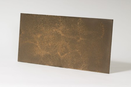 Płyta betonowa ultra lekka brąz z kruszywem gold, struktura średnioporowata