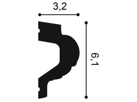 Listwa ścienna poliuretanowa Orac Decor P3020