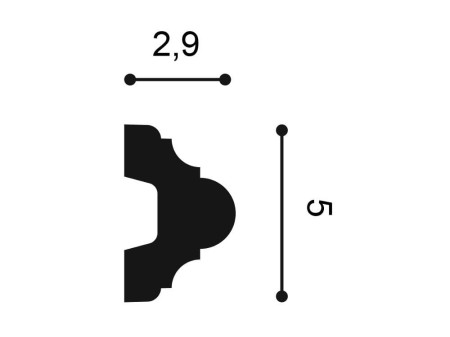 Listwa ścienna poliuretanowa Orac Decor P4020