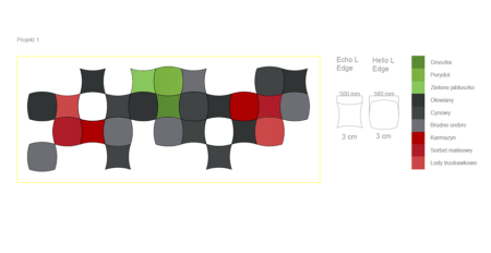Miękki panel akustyczny Fluffo Soft Hello Edge L + Echo Edge L