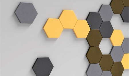 Miękki panel akustyczny Fluffo Soft Hexa Edge