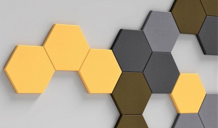 Miękki panel akustyczny Fluffo Soft Hexa Edge