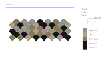Miękki panel akustyczny Fluffo Soft Shell Edge - przykładowa kompozycja