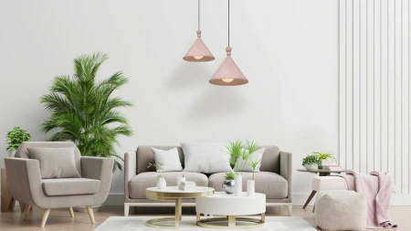 Lampa wisząca betonowa Konko Concrete rose