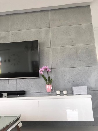 120x60x1 cm | Jasny popiel | Płyta betonowa ultralekka beton architektoniczny