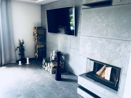 120x60x1 cm | Jasny popiel | Płyta betonowa ultralekka beton architektoniczny