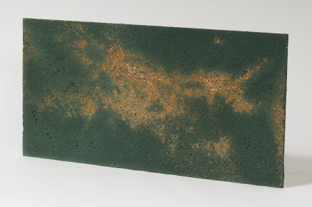 Płyta beton architektoniczny ultra lekka patyna z kruszywem gold - struktura porowata