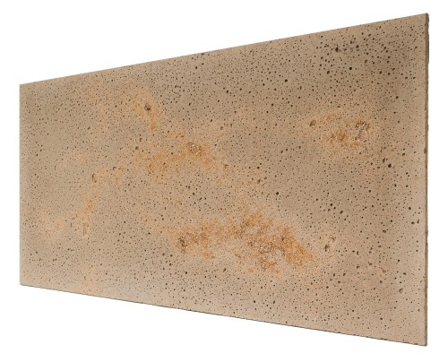 Płyta betonowa ultra lekka cappuccino z kruszywem gold, struktura porowata