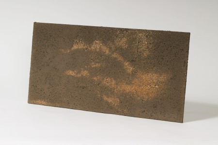 Płyta betonowa ultra lekka brąz z kruszywem gold, struktura porowata