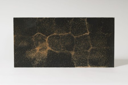 Płyta beton architektoniczny ultra lekka grafit z kruszywem gold, struktura średnioporowata