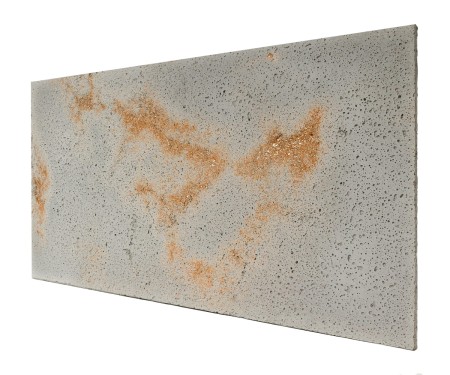 Płyta beton architektoniczny ultra lekka jasny popiel z kruszywem gold, struktura porowata