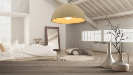 Lampa wisząca betonowa z zamszem Sfera Velvet, kolor betonowego klosza: natural / kolor zamszu peyote