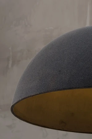 Lampa wisząca betonowa z zamszem Sfera Velvet