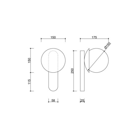 Lampa ścienna / kinkiet Kuul D