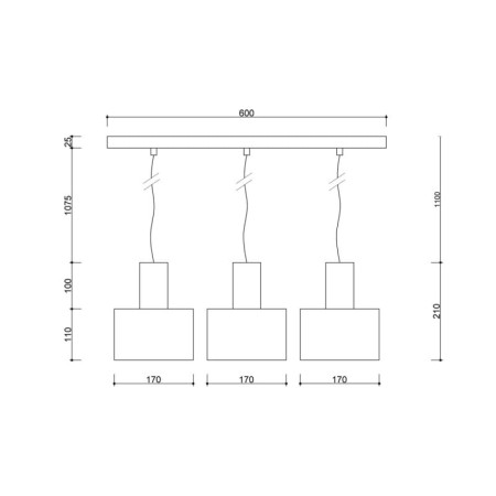 Lampa sufitowa Enkel 3 L