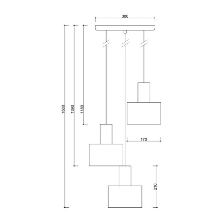 Lampa sufitowa Enkel 3 P