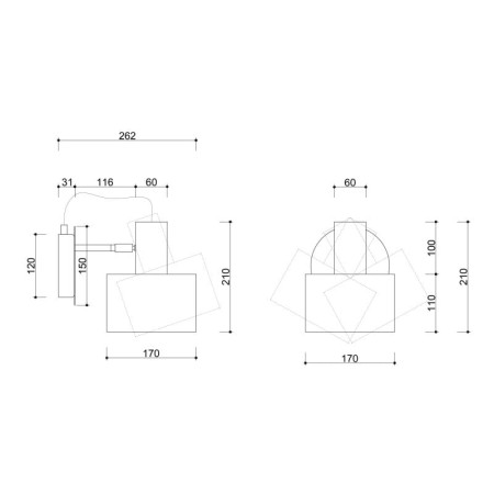 Lampa ścienna / kinkiet Enkel