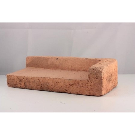 Płytka schodowa, parapetowa Stara Cegła skrajna zaokrąglona gr. 3,5 cm - wersja lewa