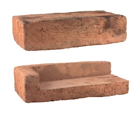 Płytka schodowa, parapetowa Stara Cegła skrajna prosta gr. 3,5 cm - wersja prawa