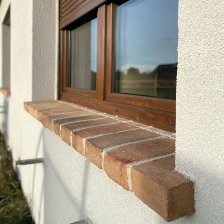 Płytka schodowa, parapetowa Stara Cegła skrajna prosta gr. 3,5 cm - wersja prawa