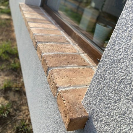 Płytka schodowa, parapetowa Stara Cegła skrajna prosta gr. 3,5 cm - wersja prawa