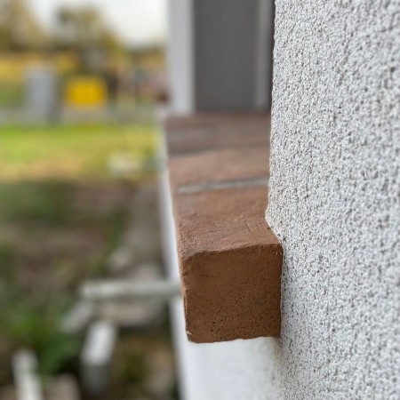 Płytka schodowa, parapetowa Stara Cegła skrajna prosta gr. 3,5 cm - wersja prawa