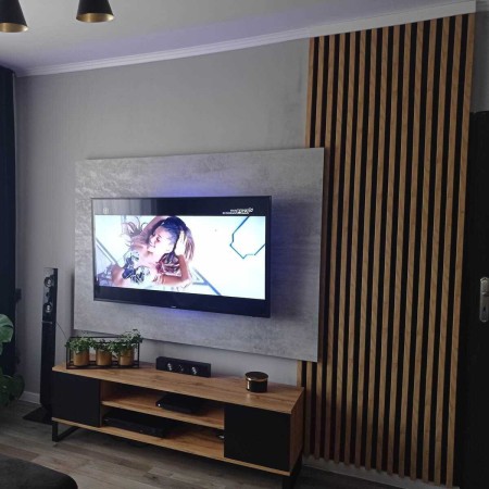 Lamele ścienne - naturalny fornir dębowy 30x40x2750 mm