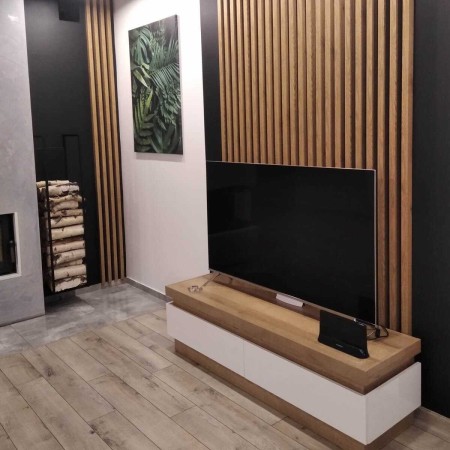 Lamele ścienne - naturalny fornir dębowy 30x40x2750 mm