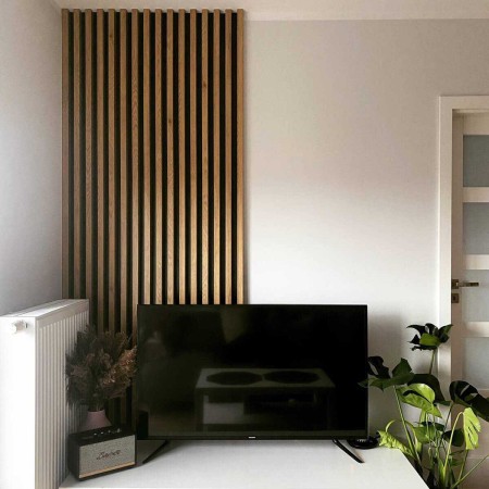 Lamele ścienne - naturalny fornir dębowy 30x40x2750 mm