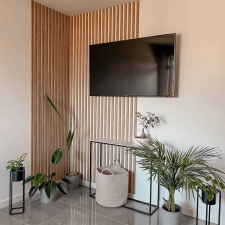 Lamele ścienne - naturalny fornir dębowy 30x40x2750 mm