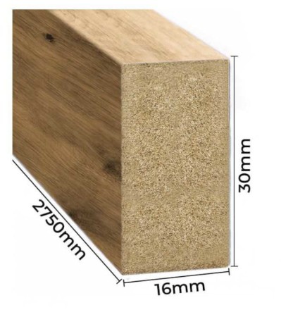 Lamele ścienne Mini - dąb artisan 16x30x2750 mm