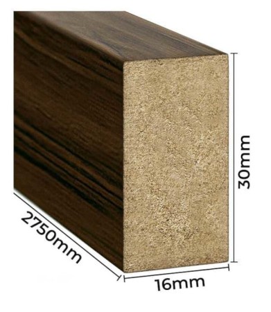Lamele ścienne Mini - orzech 16x30x2750 mm