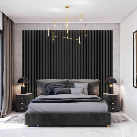 Lamele ścienne Mini - Czarny mat 16x30x2750 mm