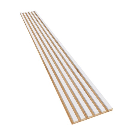 Lamele na płycie dębowej HDF - Biały mat 30x275 cm