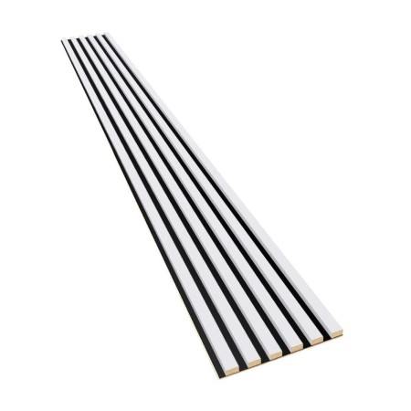 Lamele na płycie czarnej HDF - Biały mat 30x275 cm