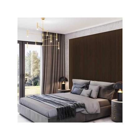 Lamele na płycie czarnej HDF - Orzech 30x275 cm