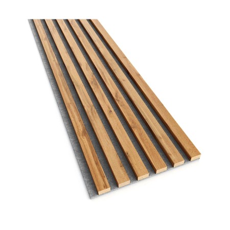 Lamele akustyczne na szarym filcu - dąb wotan 30x270 cm