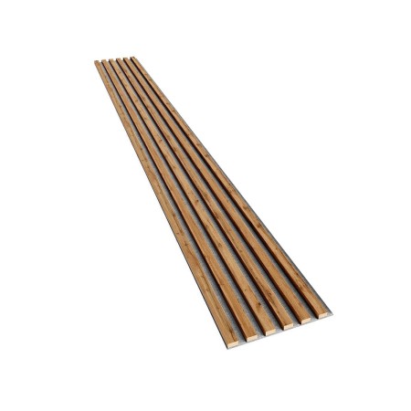 Lamele akustyczne na szarym filcu - dąb wotan 30x270 cm