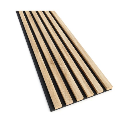 Lamele akustyczne na czarnym filcu - dąb sonoma 30x270 cm