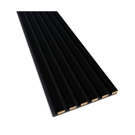 Lamele akustyczne na czarnym filcu - Czarny mat 30x270 cm