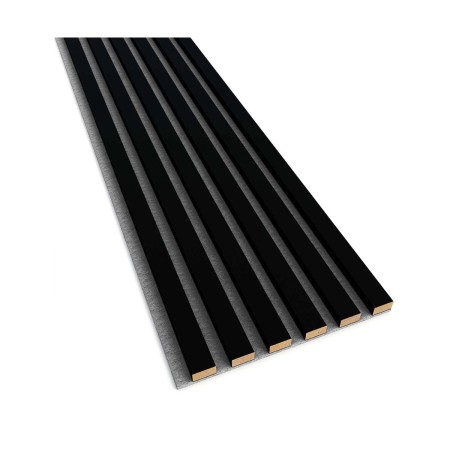 Lamele akustyczne na szarym filcu - Czarny mat 30x270 cm