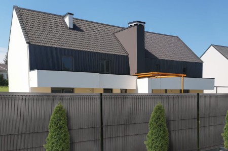 Listwy pionowe do paneli ogrodzeniowych RD03 ciemny szary